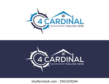 Compass City Apartment Buildings Vector Real Estate Business city building and compass logo
