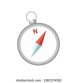 Compass color icon simple flat style illustration isolated on white background.
