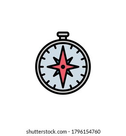 compass color icon vector sign
