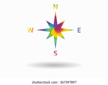 compass colorful icon