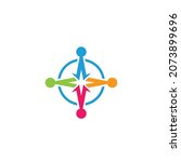 compass community people concept design  icon vector illustration  for branding web