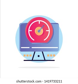 Compass, Computer, Timer, Location Abstract Circle Background Flat color Icon