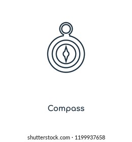 Compass concept line icon. Linear Compass concept outline symbol design. This simple element illustration can be used for web and mobile UI/UX.