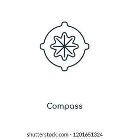 Compass concept line icon. Linear Compass concept outline symbol design. This simple element illustration can be used for web and mobile UI/UX.