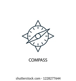 Compass concept line icon. Simple element illustration. Compass concept outline symbol design from Camping set. Can be used for web and mobile UI/UX