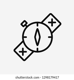 Compass concept line icon. Simple element illustration. Binoculars concept outline symbol design. Can be used for web and mobile UI/UX . Modern vector style