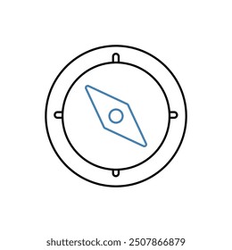 compass concept line icon. Simple element illustration. compass concept outline symbol design.