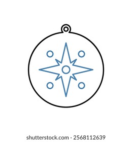 compass concept line icon. Simple element illustration. compass concept outline symbol design.