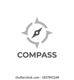 Compass Concept Logo Design Template. compass navigation symbol isolated on white background in eps 10