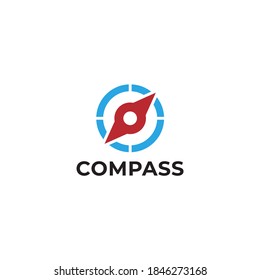 Compass Concept Logo Design Template. compass navigation symbol isolated on white background in eps 10