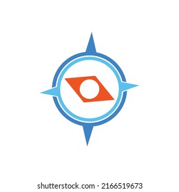 Compass concept logo design template 