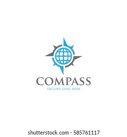 compass concept logo icon vector template