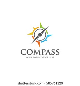 Compass Concept Logo Icon Vector Template