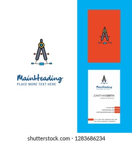 Compass Creative Logo and business card. vertical Design Vector