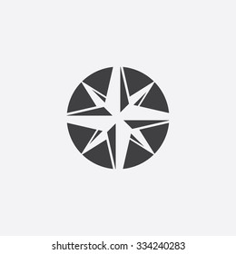 compass cut identity template icon design element
