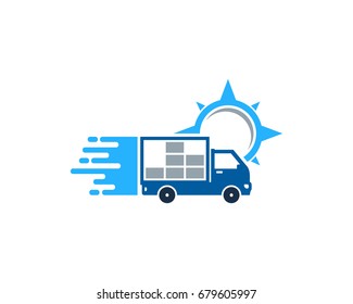 Compass Delivery Icon Logo Design Element