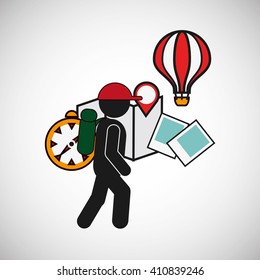 compass design, flat illustration