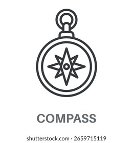 Compass Design Icon, Simple Style Design Inspiration For Any Logos Interface And Purpose