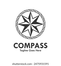 Compass design logo template illustration