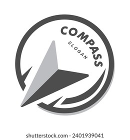 Compass design with north navigation direction. Can be used as an attribute for digital or manual navigation tools, applications, watchs, art symbol