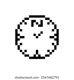 compass design retro pixel art