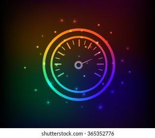 Compass design,rainbow concept,clean vector