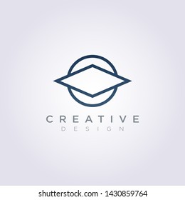 Compass Direction Arrow Abstract Vector Illustration Design Clipart Symbol Logo Template.