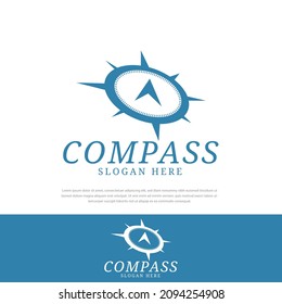 Compass direction arrow logo, symbol, icon, Template Vector Illustration