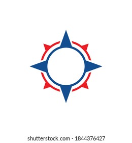 Compass direction icon design template vector isolated illustration