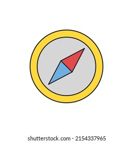 Compass direction icon line style icon, style isolated on white background