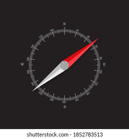 Compass direction icon for web design isolated on white background. Vector Illustration EPS10