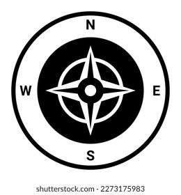 Compass direction illustration. Map symbol.