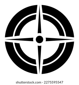 Compass direction illustration. Map symbol.