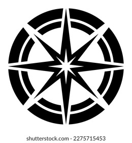 Compass direction illustration. Map symbol.