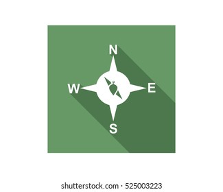 compass direction image vector icon logo