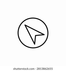 compass direction pointer icon sign vector
