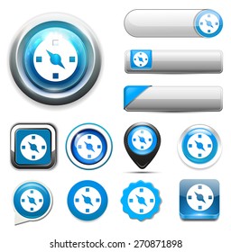 Compass directions icon