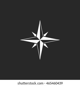 Compass directions symbol sign simple icon on background