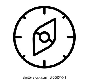 compass discovery explore single isolated icon with outline line style