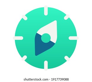 compass discovery explore single isolated icon with gradient style