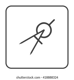 Compass divider geometry icon