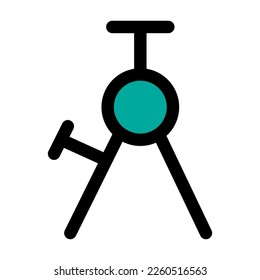 Compass divider icon line isolated on white background. Black flat thin icon on modern outline style. Linear symbol and editable stroke. Simple and pixel perfect stroke vector illustration