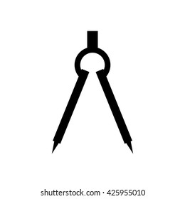 compass divider icon on white background