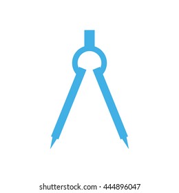 compass divider icon on white background