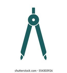 compass divider icon on white background