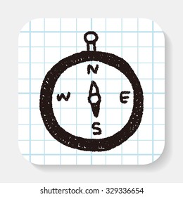 Compass doodle drawing