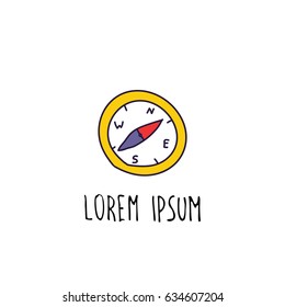 compass doodle icon