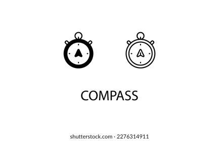 Compass  double icon design stock illustration