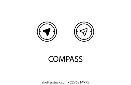 Compass double icon design stock illustration