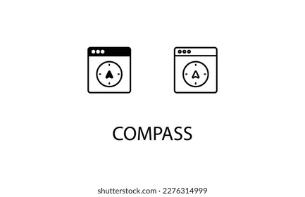 Compass  double icon design stock illustration